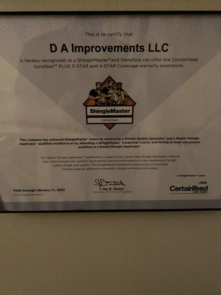 Slide of DA Improvements