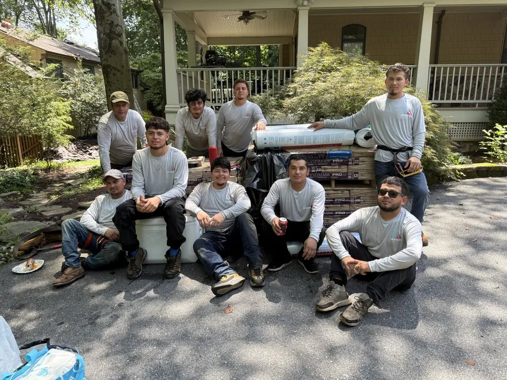 Emergency roof installation after storm damage in Brinklow, MD by Da' Roofers