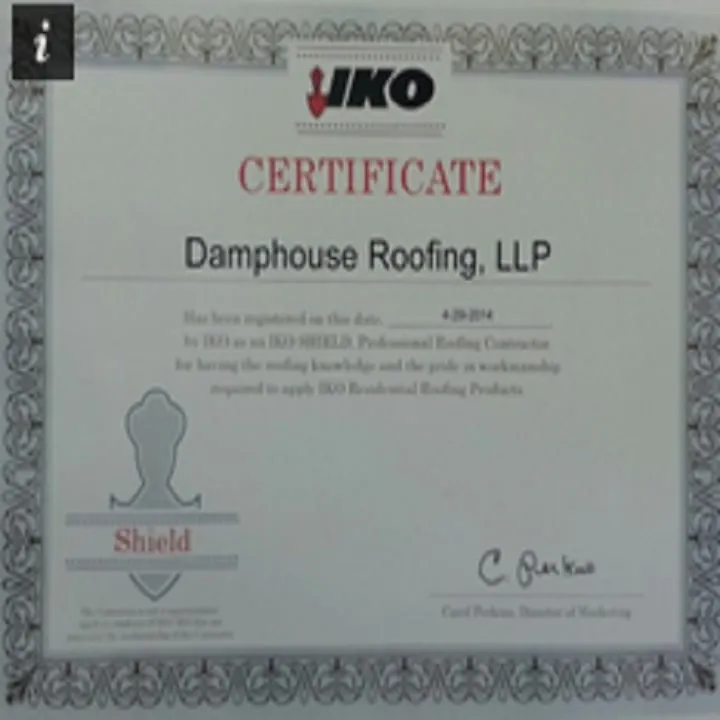Slide of Damphousse Roofing