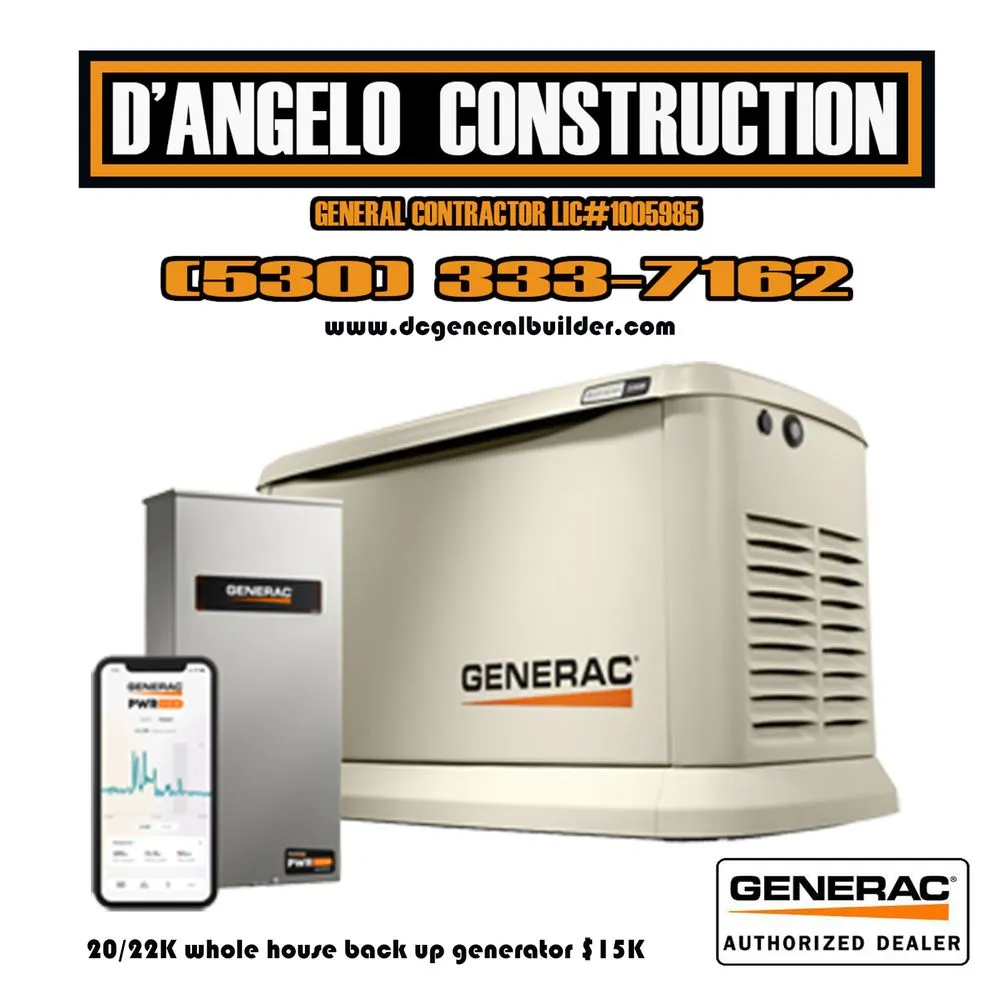 Professional residential roofing service in Greenwood, CA by D'Angelo Construction