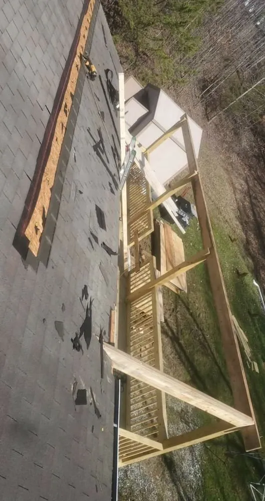 Emergency storm damage roof repair in Julian, NC by Danii Construction