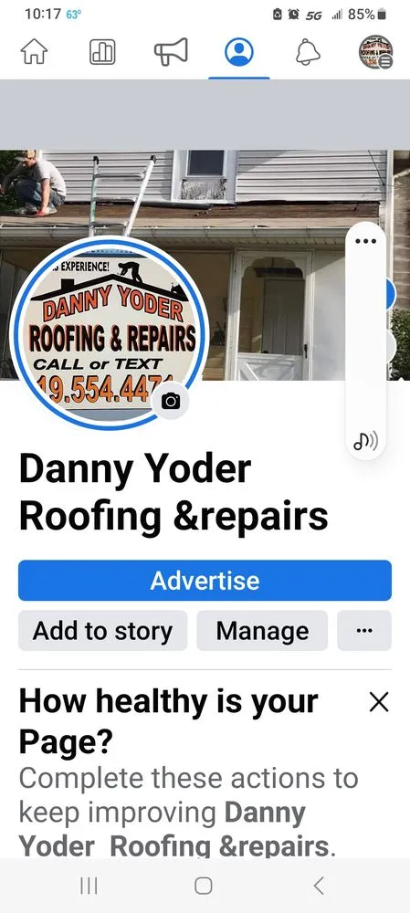 Slide of Danny Yoder repairs