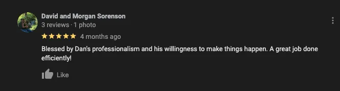 Slide of Dans Roofing