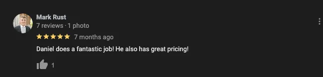 Slide of Dans Roofing