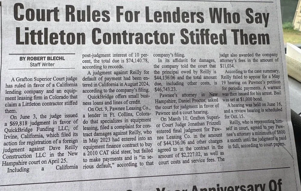 Slide of Dave Reilly Construction