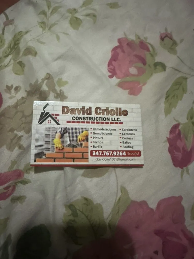 Slide of David Criollo Construction
