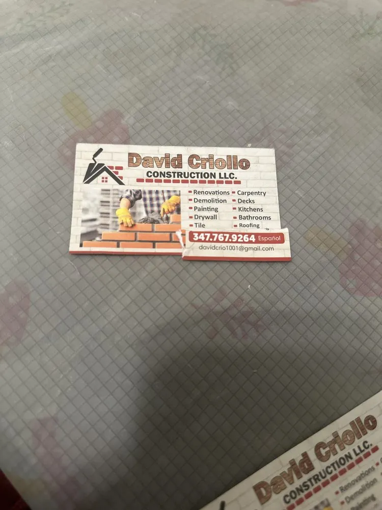 Slide of David Criollo Construction
