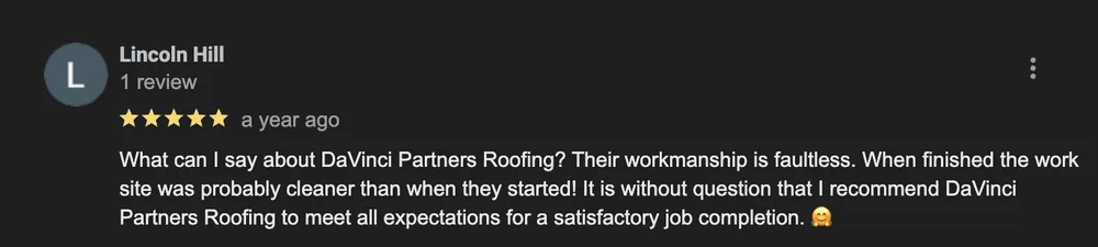 Slide of DaVinci Partners Roofing Systems