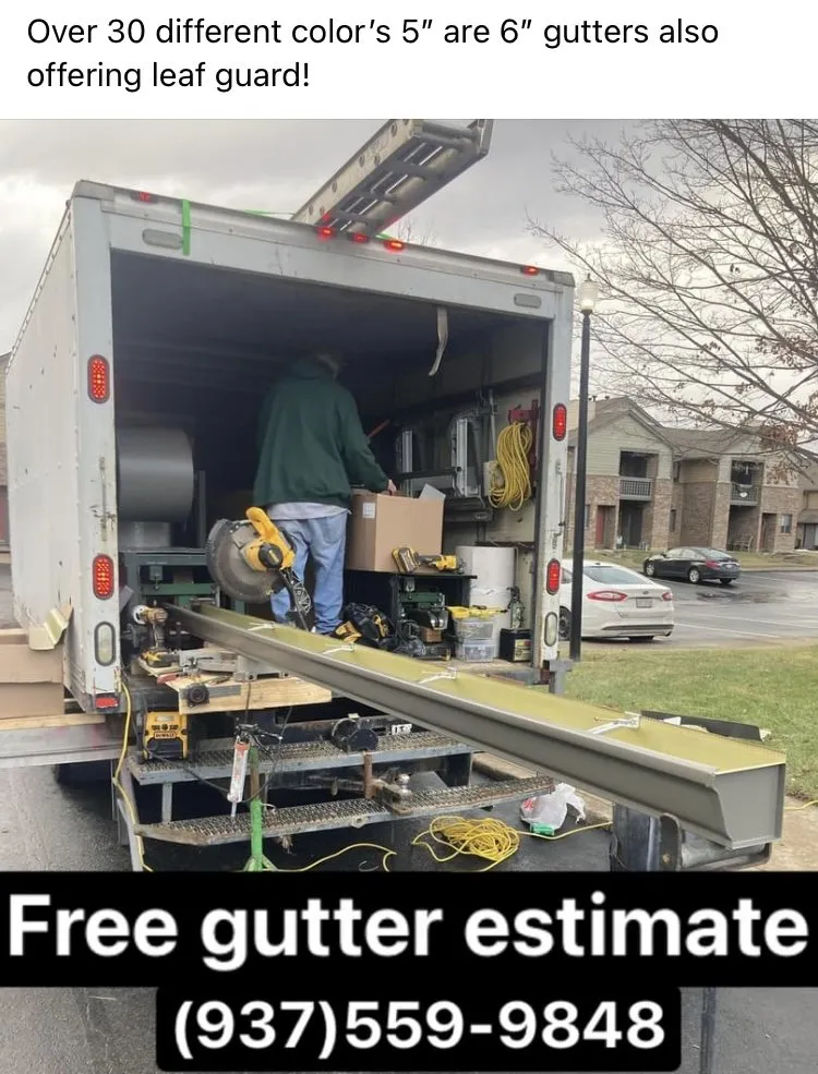 Slide of Dayton spouting & siding