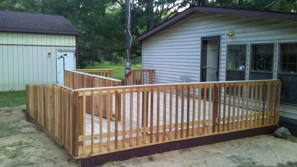 Professional shingle roofing service same-day service in Morley, MI by Deck and Design by Wood