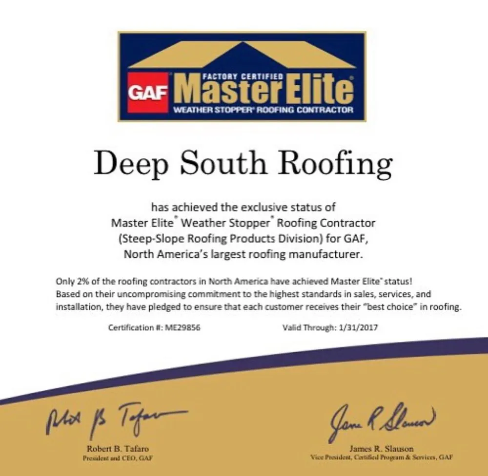 Slide of Deep South Roofing