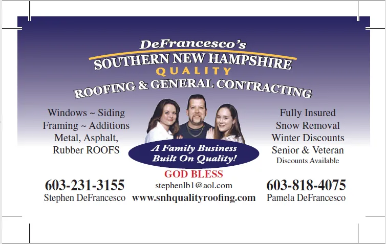 Slide of Defrancesco's Quality Roofing