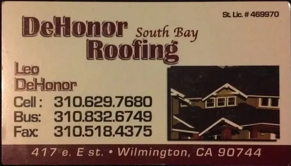 Dehonor Roofing Logo