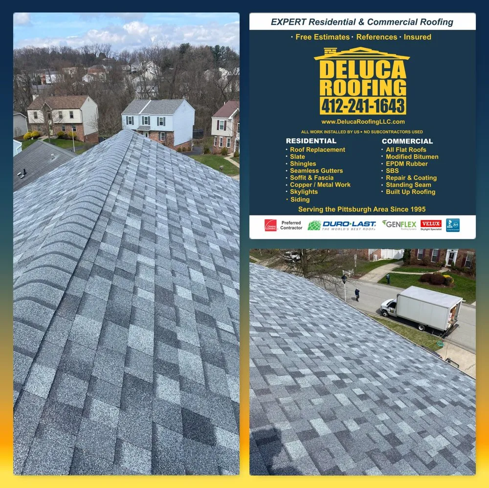 Emergency residential roofing service experts serving Pittsburg, PA - DeLuca Roofing