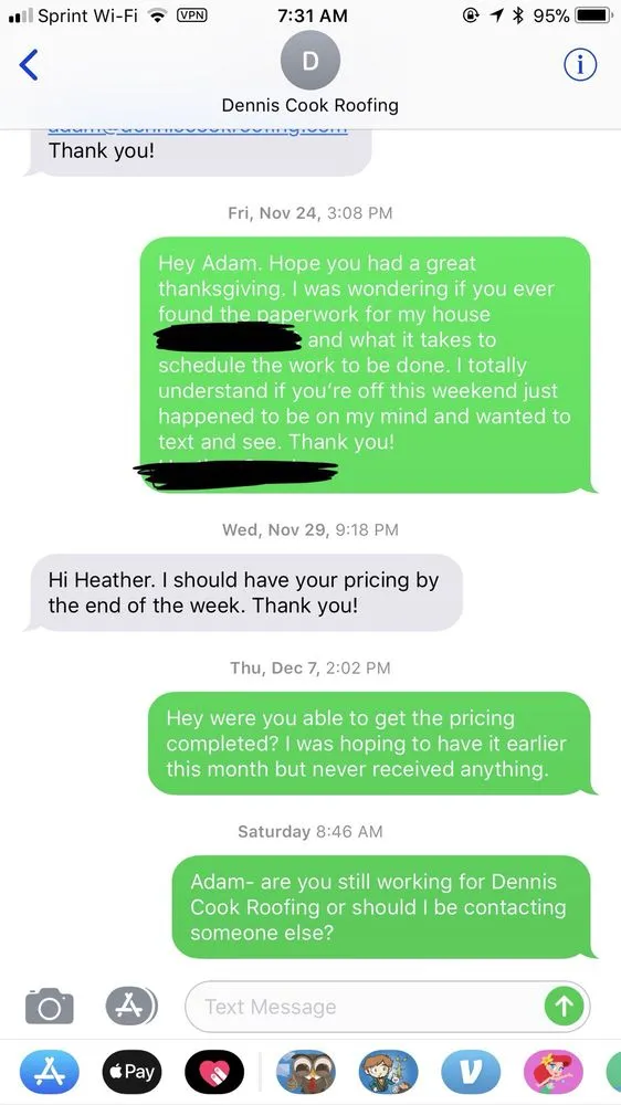 Slide of Dennis Cook Roofing