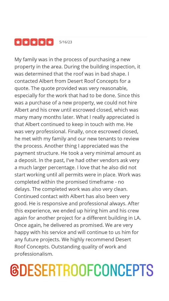 Slide of Desert Roof Concepts