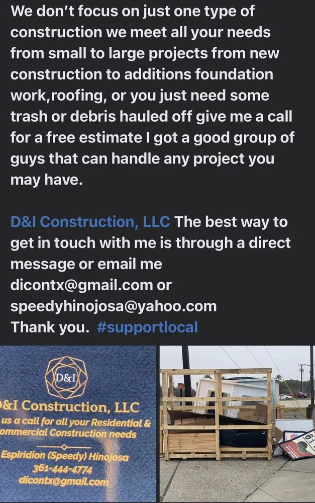 Slide of D&I Construction