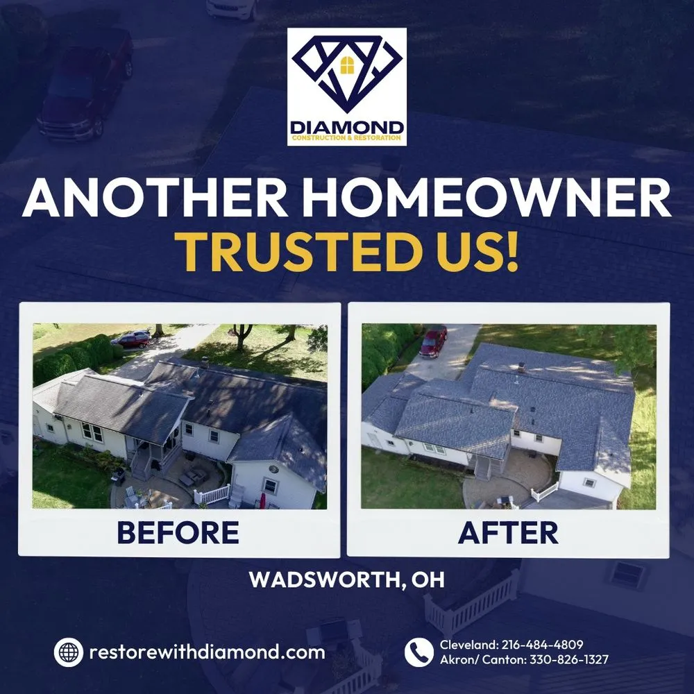 Slide of Diamond Roofing Pros