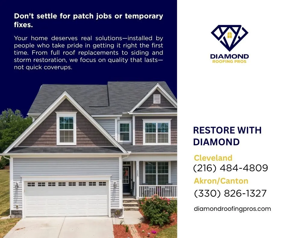 Slide of Diamond Roofing Pros
