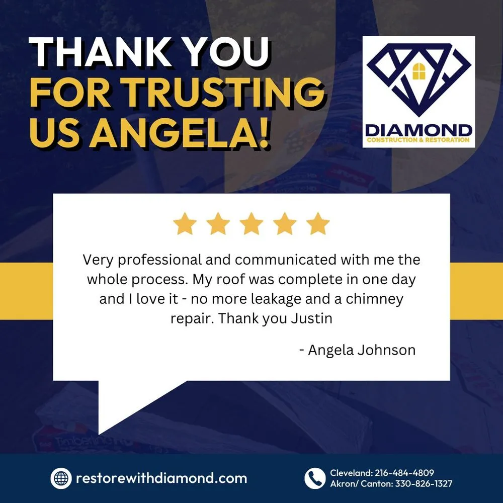 Slide of Diamond Roofing Pros