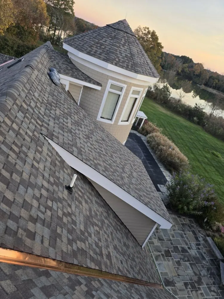 Licensed shingle roofing service after storm damage in Churchill, MD by Diaz Construction