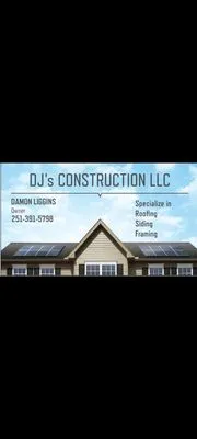 DJ'S Construction Roofing Siding & Framing Logo