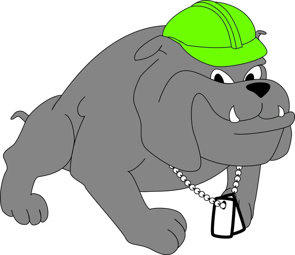 Slide of Dog Tags Construction