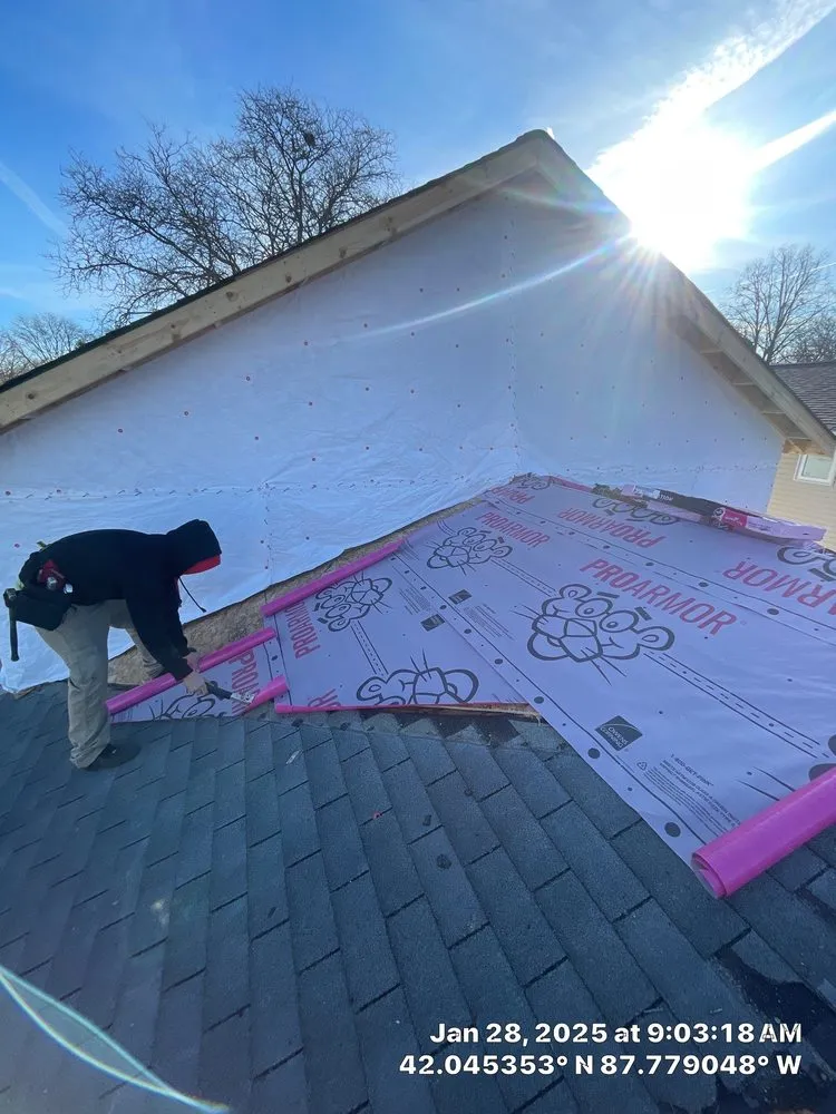 Slide of Doggos Roofing