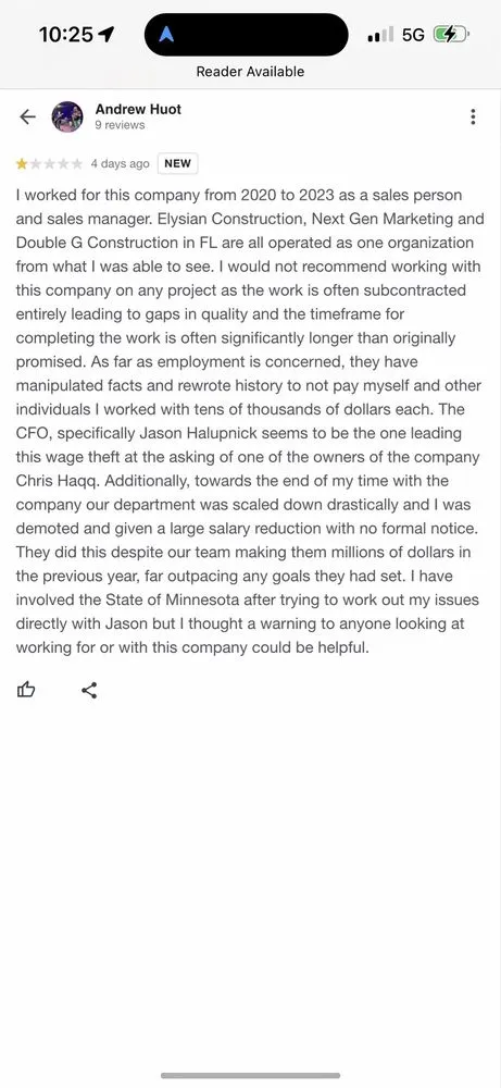 Slide of Double G Construction