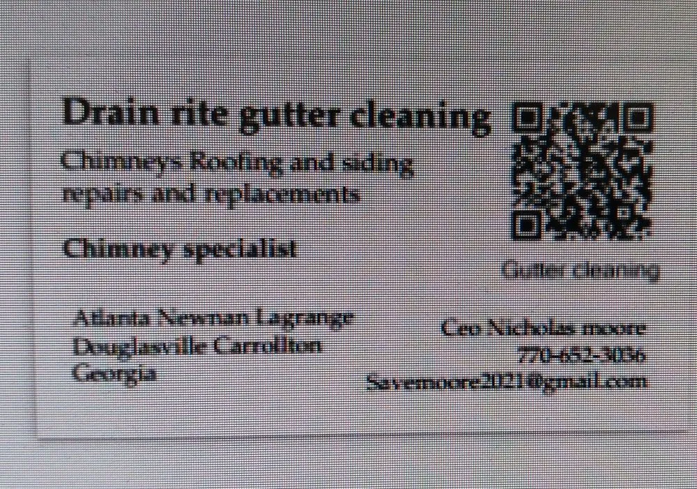 Slide of Drain rite gutter cleaning