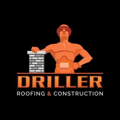 Driller Roofing & Construction Logo