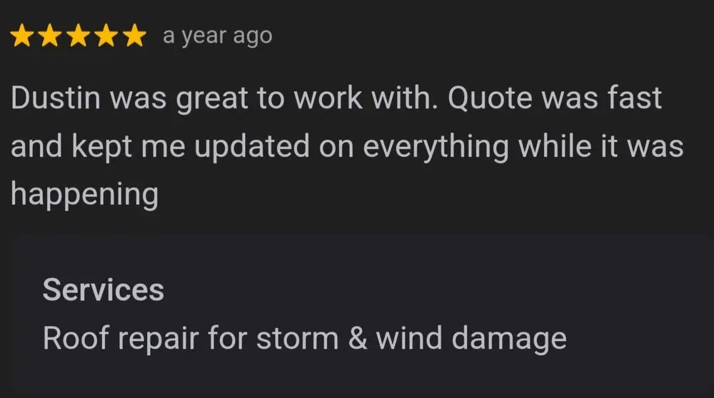 Slide of Duhr Roofing