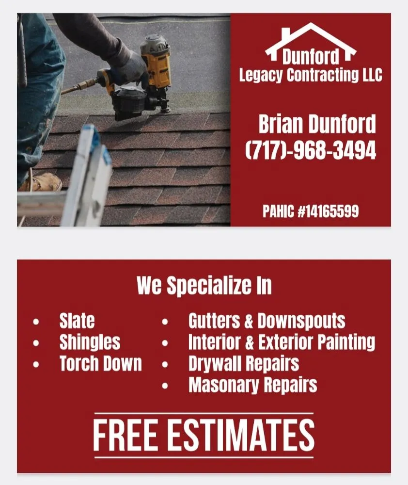 Slide of Dunford Legacy Contracting