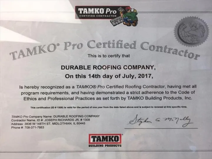 Slide of Durable Roofing Residential