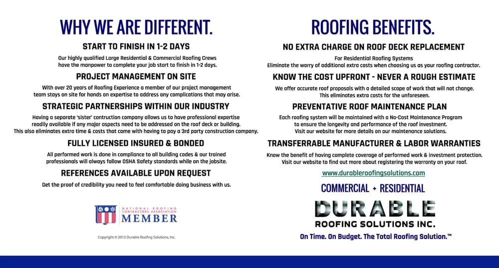 Slide of Durable Roofing Solutions
