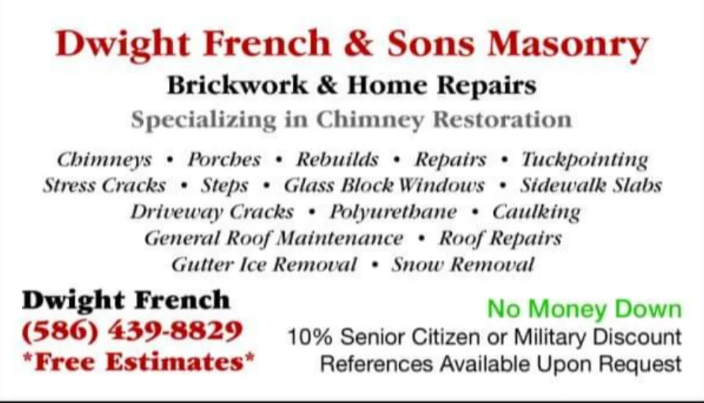 Slide of Dwight French & Sons Masonry