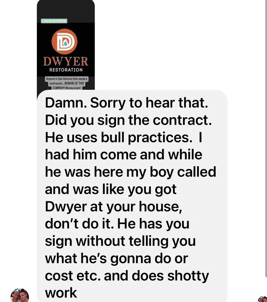 Slide of Dwyer Restoration