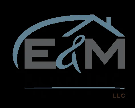 E & M Roofing Specialists Logo