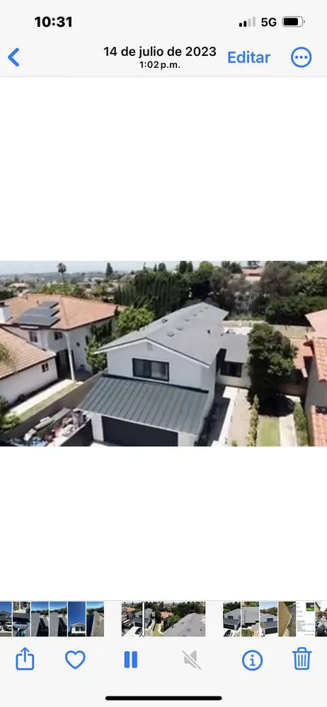 Slide of Early Roofing Rosendo