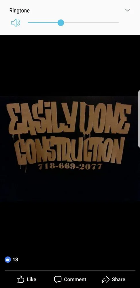 Slide of Easily Done Construction