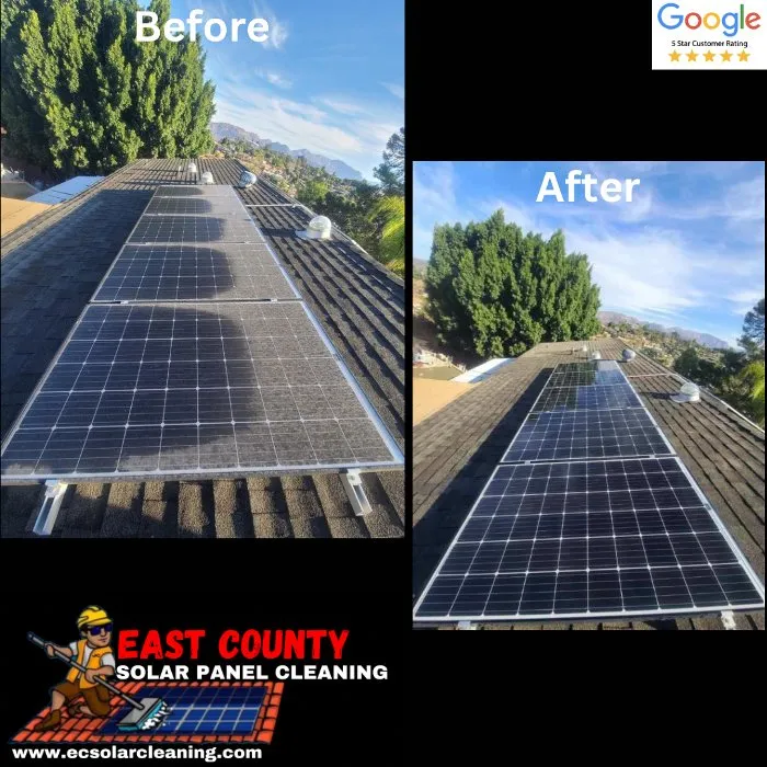 Slide of East County Solar Panel Cleaning