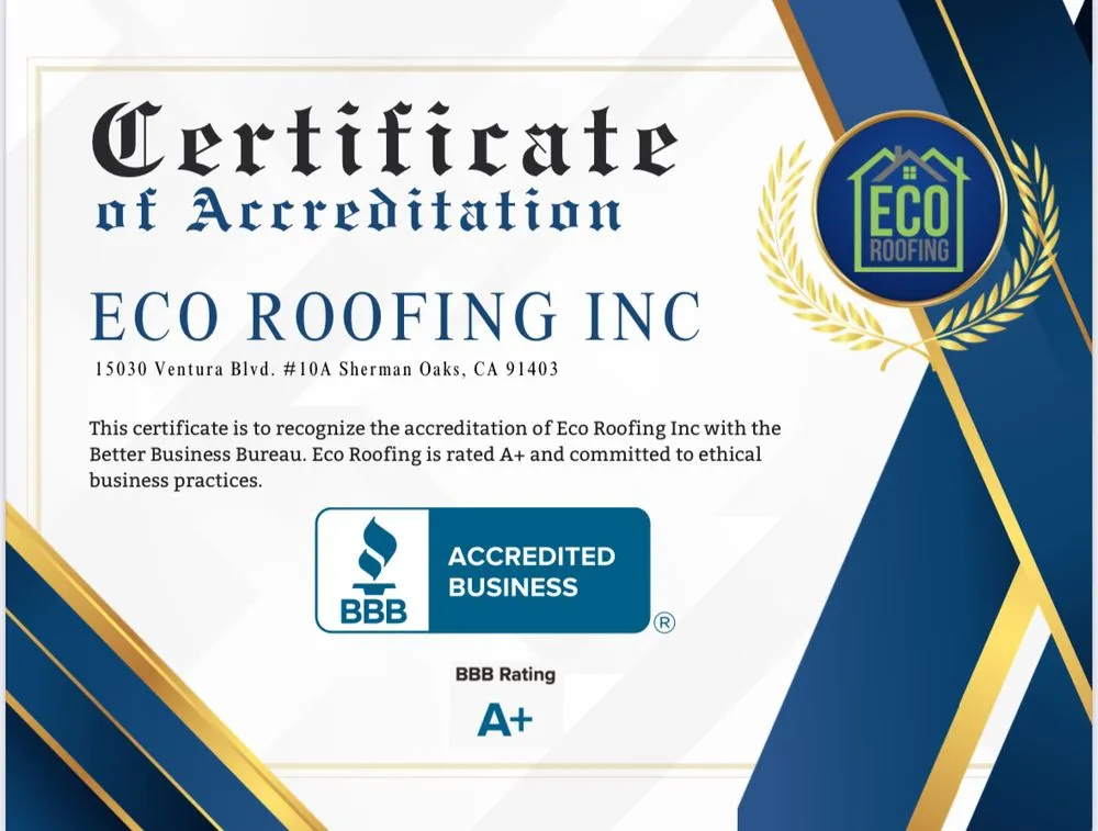 Professional roof repair with free inspection in San Fernando Valley, CA by Eco Roofing
