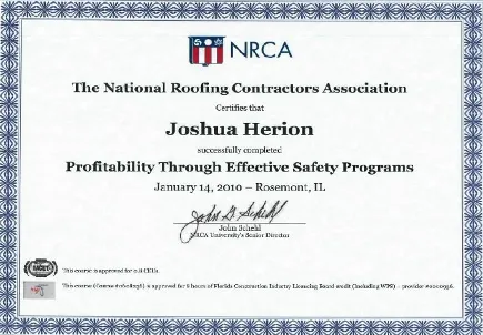 Slide of ECS Roofing Professionals