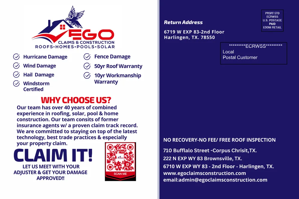 Slide of EGO Claims & Construction