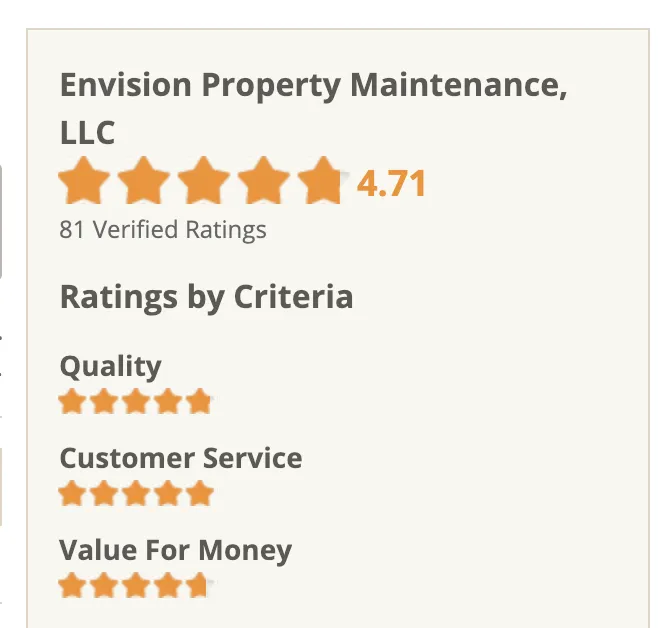 Slide of Envision Property Maintenance