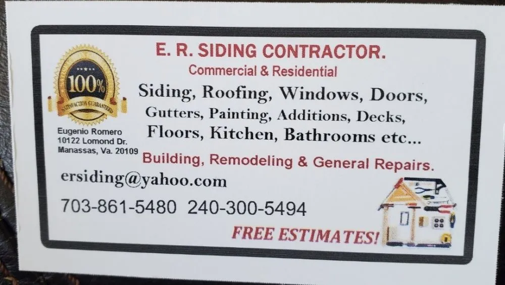 Slide of ER Siding Contractor