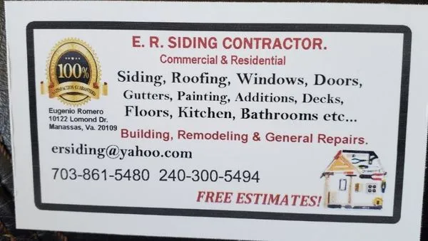 ER Siding Contractor Logo
