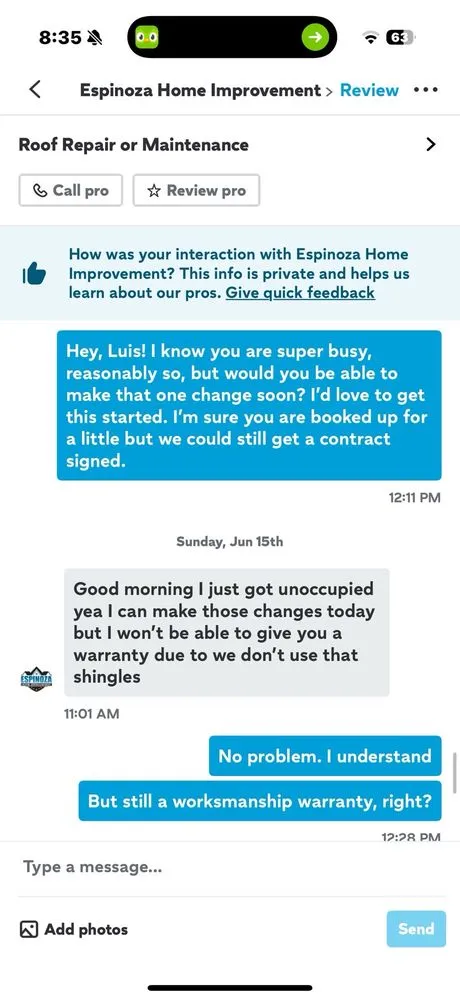 Slide of Espinoza Home Improvement