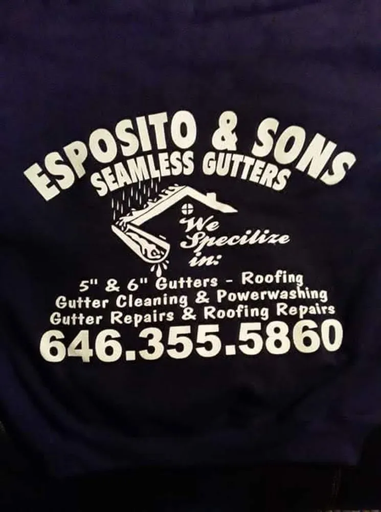 Slide of Esposito and sons seamless gutters