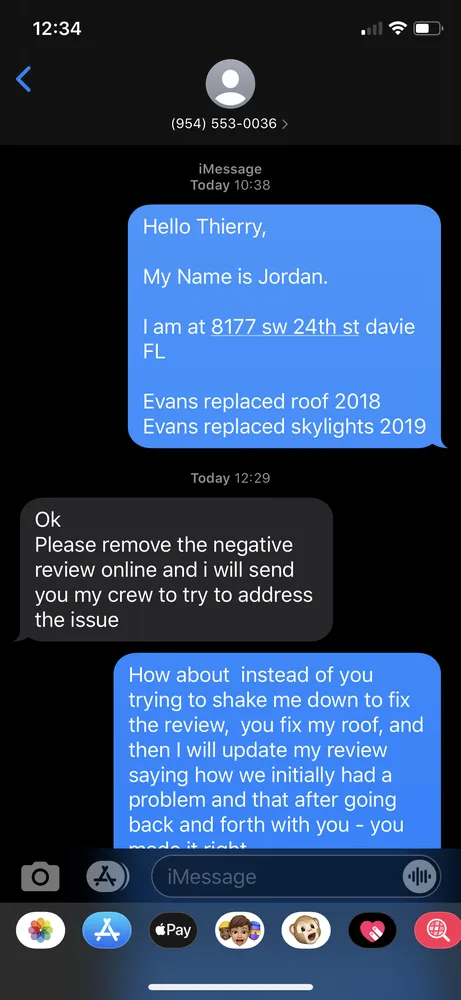 Slide of Evans Roofing